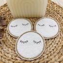 3er-Set ITH Stickdateien Abschminkpads mit Wimpern für den 16 x 26 cm Stickrahmen